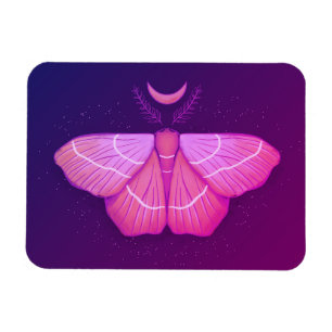 Witchy Moth Butterfly Lila Magic Insekt Magnet