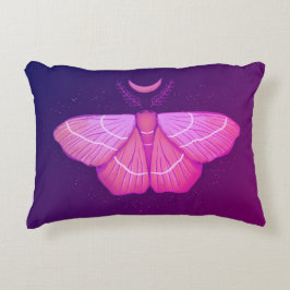 Witchy Moth Butterfly Lila Magic Insekt Prydnadskudde