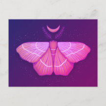 Witchy Moth - Lila Magic Butterfly Fantasy