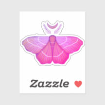 Witchy Moth Måne Lila Magic Insekt Cottagecore