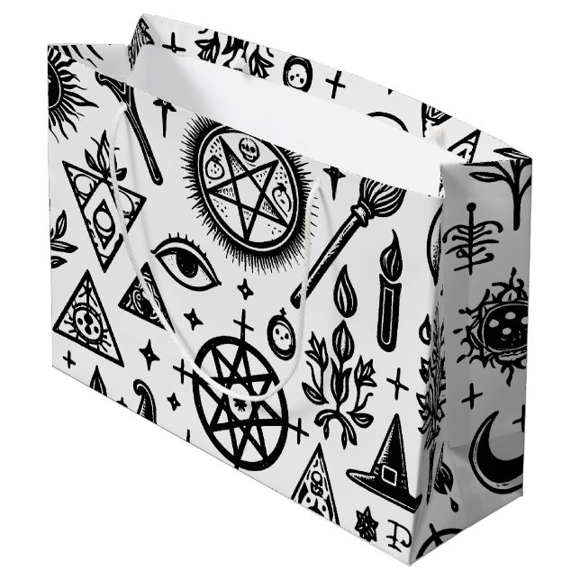 Witchy Occult Symbols Gift Bag (Baksidan Vinklad)