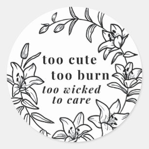 Witchy och Cute Lily Gräns Sticker Runt Klistermärke