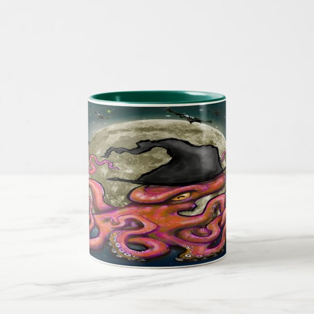Witchy Octopus tvåtonkaffe Mugg (Center)