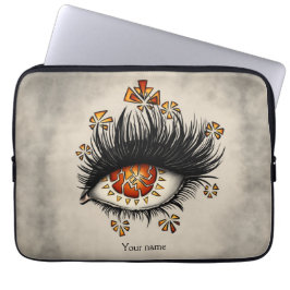 Witchy Öga Gothic Horror Art Laptop Fodral