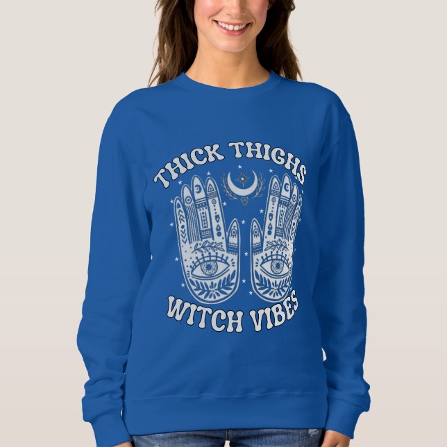 Witchy oktober Vibes T-shirt Halloween Tee (Framsida)
