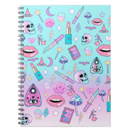 Witchy Pastel Goth Girly Creepy Cute Kawaii Anteckningsbok