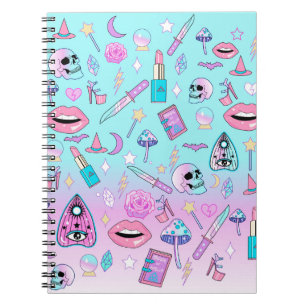 Witchy Pastel Goth Girly Creepy Cute Kawaii Anteckningsbok