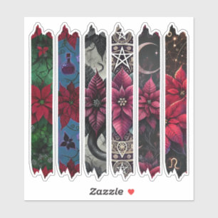 Witchy Poinsettia Washi Tape Scrapbook Stickers Klistermärken