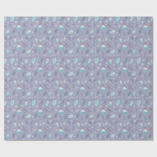 Witchy Potion Bottles Presentpapper (Platt)