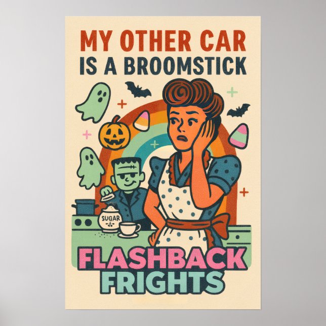 Witchy Retro Kitchen Chaos Poster (Framsidan)