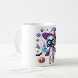 Witchy Robot Magic Mugg - Cute Halloween Sci-Fi Mu