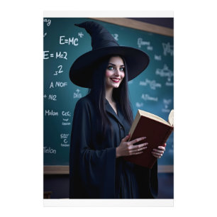 Witchy Science Teacher - Magic Classroom Fototryck