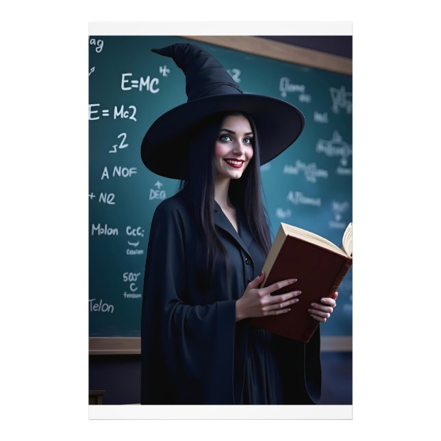 Witchy Science Teacher - Magic Classroom Fototryck (Framsidan)