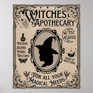 Witchy Sign Halloween-tecken Poster