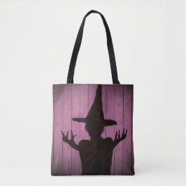 Witchy Silhouette Black och Lila Tygkasse