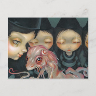 "Witchy Sisters: The Pet" vykort
