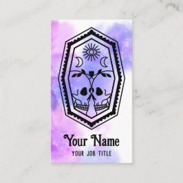 Witchy Skull Coffin Mystic Spiritual Business Card Visitkort