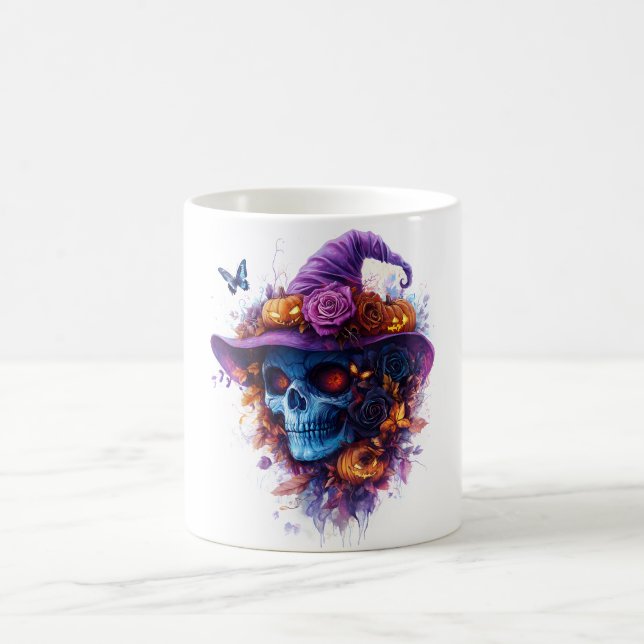 Witchy Skull Halloween Mugg (Center)