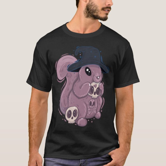 Witchy Squirrel T Shirt (Framsida)