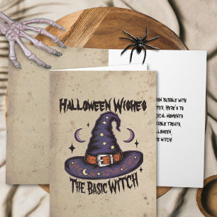Witchy Stollig Card Basic Witch Charm Halloween Kort