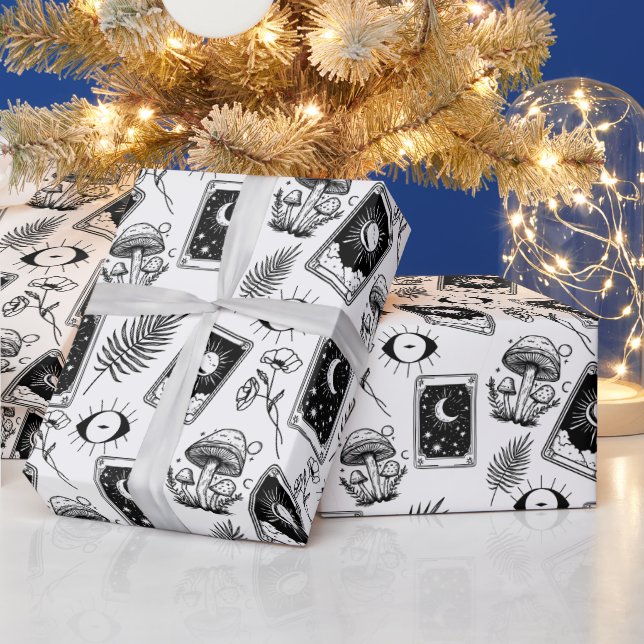 Witchy Tarot Botanical Mushroom Presentpapper (Helgdagar)