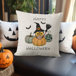 Witchy Uggla Happy halloween Kudde