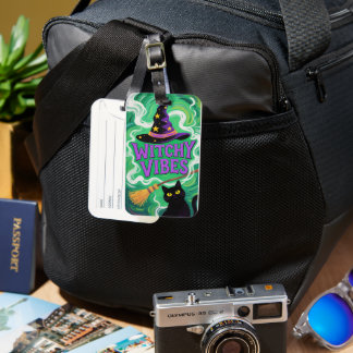Witchy Vibes Halloween Luggage Tag Bagagebricka