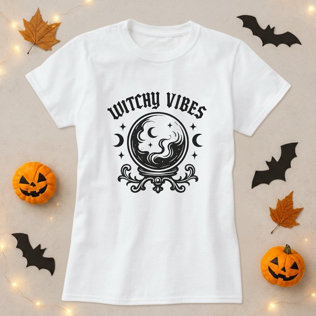 Witchy Vibes Halloween Mystic T Shirt (Skapare uppladdad)