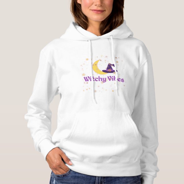 Witchy Vibes Måne & Hat T Shirt (Framsida)