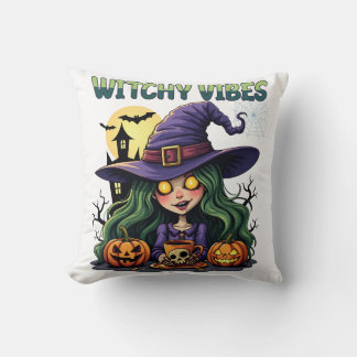 Witchy Vibes med Pumpkins and Potion Kudde