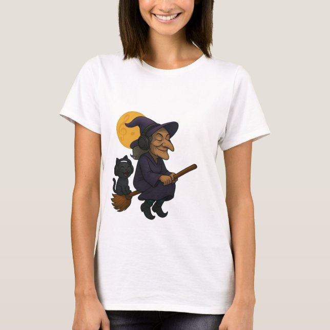 Witchy Vibes: To the Tune of Magic" T Shirt (Framsida)