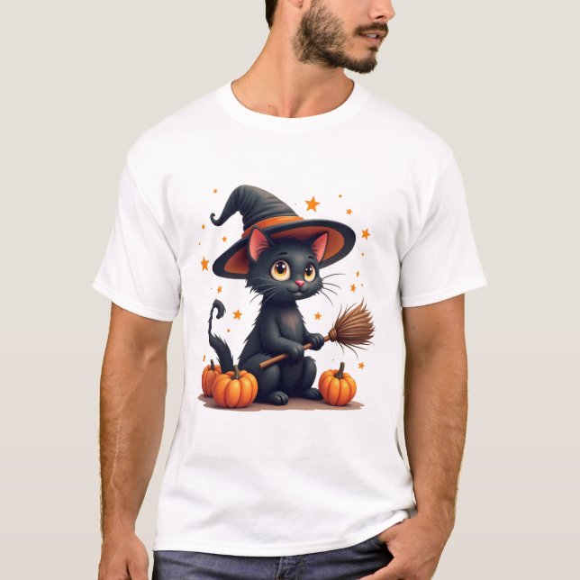 Witchy Whiskers T Shirt (Framsida)