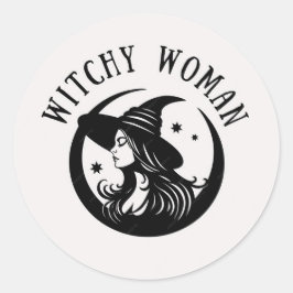 Witchy Woman 3" (pack of 6) Runt Klistermärke