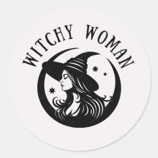 Witchy Woman 3" (pack of 6) Runt Klistermärke