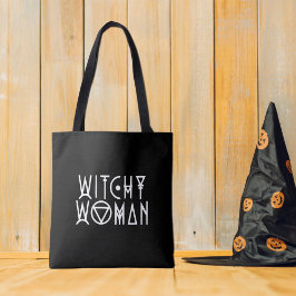 Witchy Woman Cute Black Witch Halloween Tygkasse