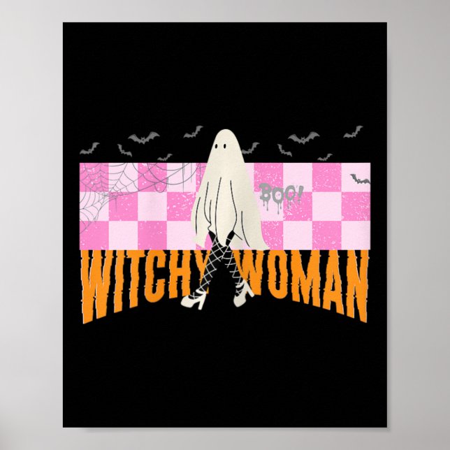 Witchy Woman Funny Halloween Costume Spooky Femini Poster (Framsidan)