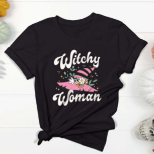 Witchy Woman Funny Rosa Witch Halloween T Shirt
