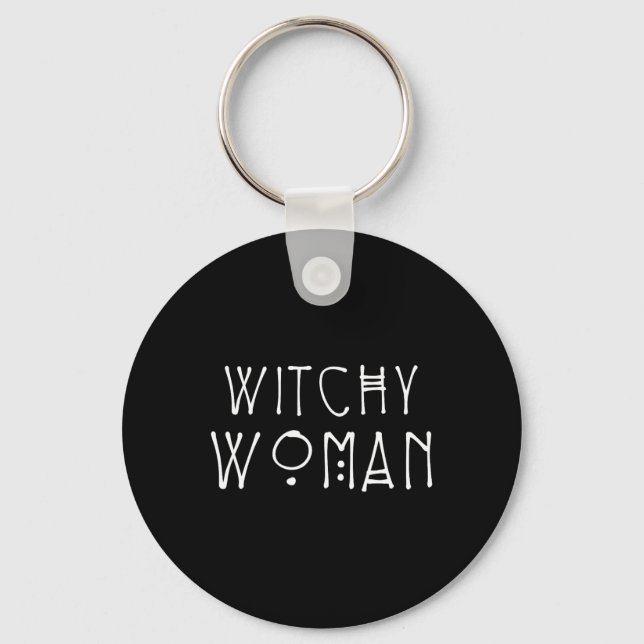 Witchy Woman Halloween Costume Nyckelring (Framsida)