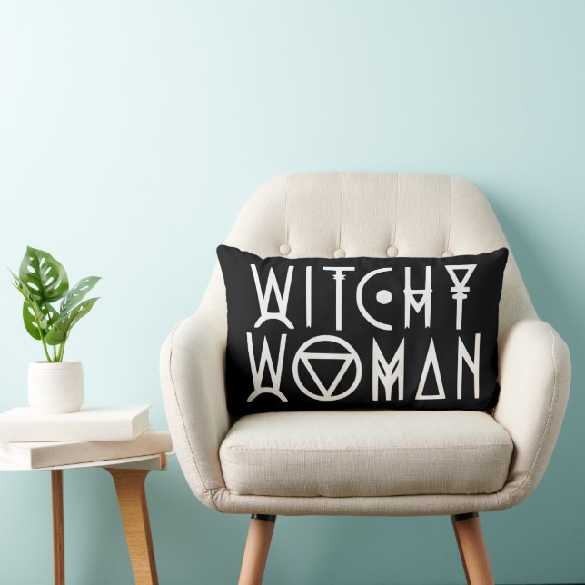 Witchy Woman Halloween Goth Décor Witch Lumbarkudde (Stol)