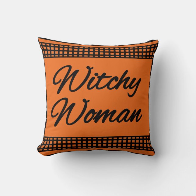 Witchy Woman Halloween Pillow Kudde (Framsida)