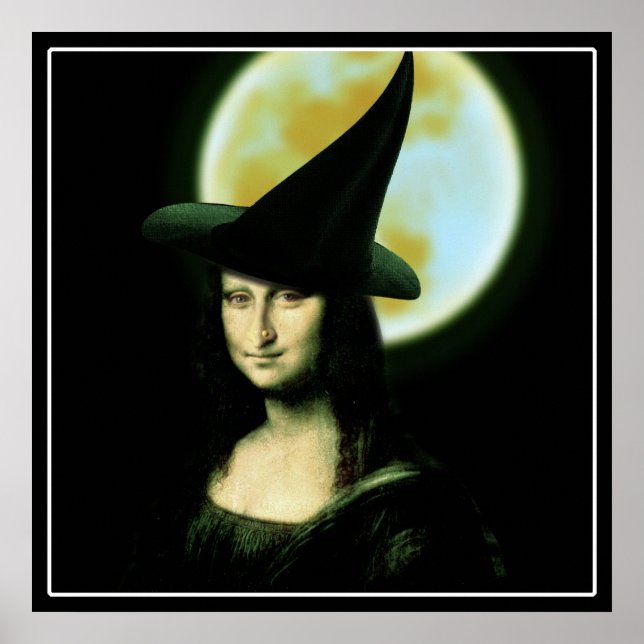 Witchy Woman Mona Lisa Halloween Poster (Framsidan)