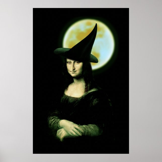 Witchy Woman Mona Lisa Halloween Poster (Framsidan)