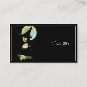 Witchy Woman Mona Lisa Halloween Visitkort