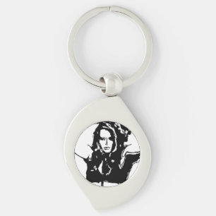 Witchy Woman Swirl Silverfärgad Nyckelring
