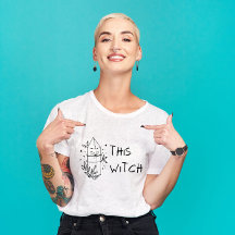 Witchy Women's Tshirt with Crystal Illustration