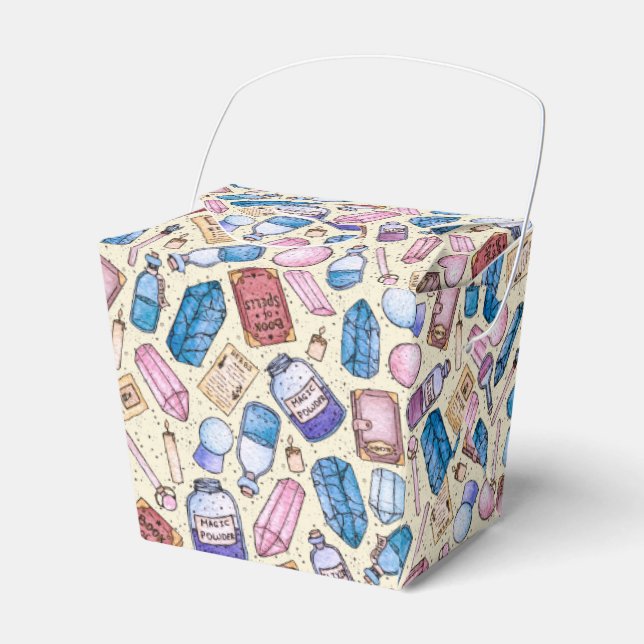 Witchy Wonders Favor Box Presentaskar (Framsidan Sidan)