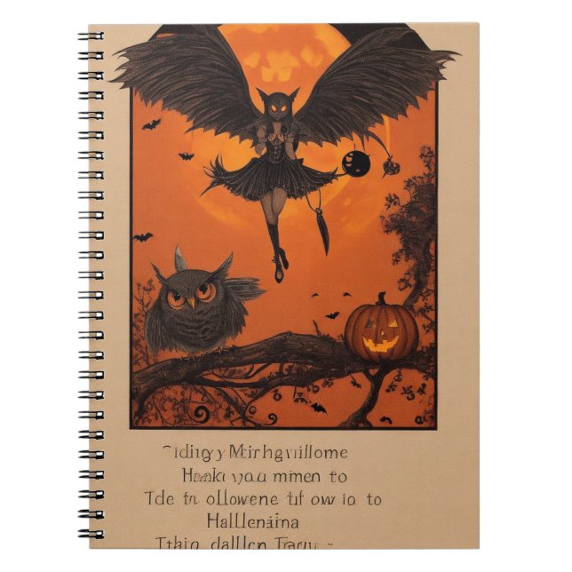 Witchy Wonders Halloween bärbar dator Anteckningsbok (Framsidan)