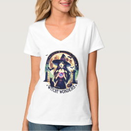"Witchy Wonders" Halloween Crystal Ball Shirt T Shirt