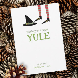 Witchy Yule Helgdag Card Julkort