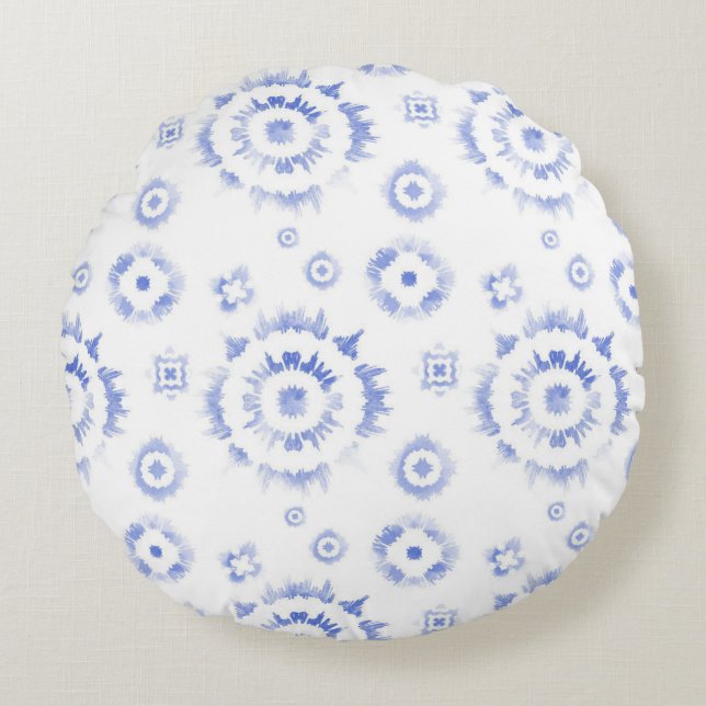 Wite colour ring pillow design  rund kudde (Framsidan)